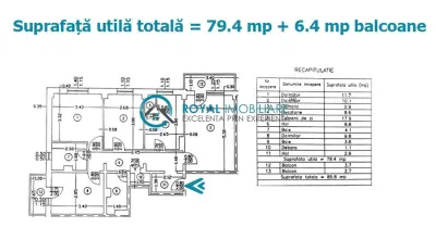 Royal Imobiliare - Vanzare apartament 4 camere zona Cantacuzino - foto 11