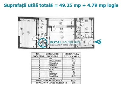 Royal Imobiliare - Vanzare apartament 2 camere zona Nord - foto 8