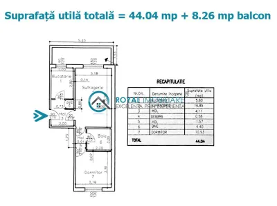 Royal Imobiliare - Vanzare apartament 2 camere zona Paltinis - foto 8