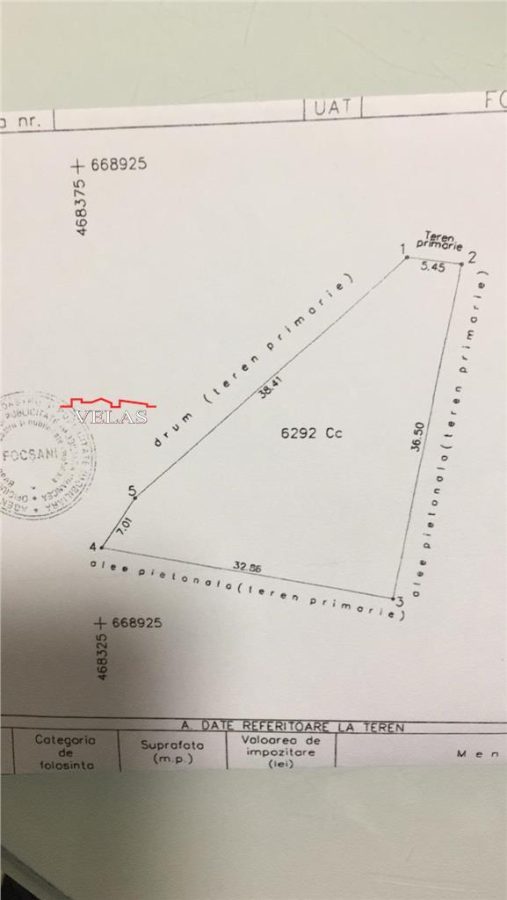 Teren Focsani, 730 mp, curti-constructii - Focsani