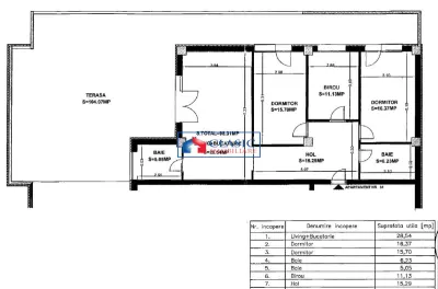 Vanzare apartament 4 camere tip penthouse cu terasa de 104 mp in Marasti- zona Pod Ira - foto 3
