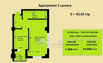 Apartament 2 camere Cug Valea Adanca, bloc nou, cartier rezidential - foto 2