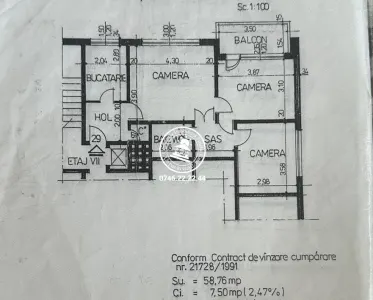 Apartamen 3 camere de vanzare, semidecomandat, etaj intermediar - Podu Ros - foto 18