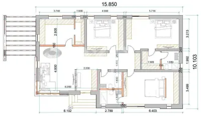 Casa individuala 4 camere langa PADUREA Trivale | Teren 540 mp | TVA inclus - foto 4