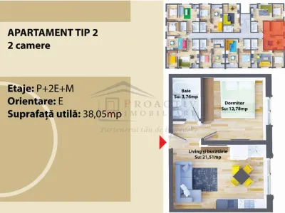 Apartament 2 camere | Bloc 2026 | Rate Dezvoltator | 2c-7935 - foto 6