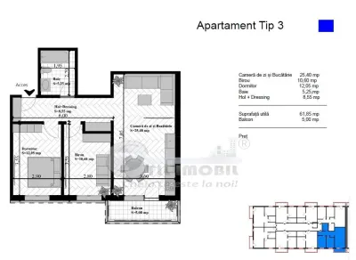 Apartament 3 camere 67mp - Iasi