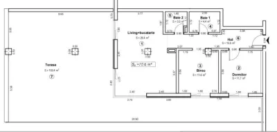 Penthouse cu 3 camere, 2 bai, terasa 104 mp, zona Torontalului - foto 14