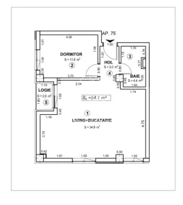 Apartament cu 2 camere open space Torontalului - foto 12
