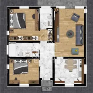 Casa individuala de vanzare, pe parter, 4 camere si 2 bai, Parta - foto 16