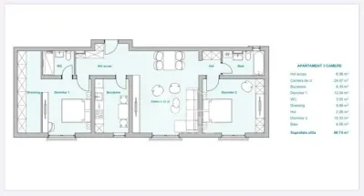 Apartament 3 camere, bloc nou, zona Plopi Timisoara - foto 17