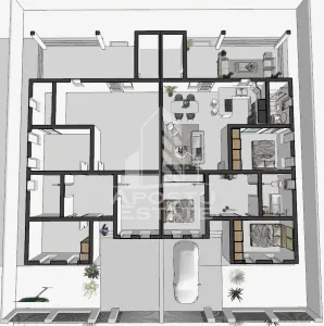 Jumatate de duplex nou cu 4 camere,Parta - foto 3