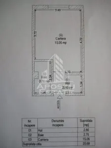 Garsoniera de vanzare ,etaj 3, 22 mp, zona Aradului Timisoara - foto 7